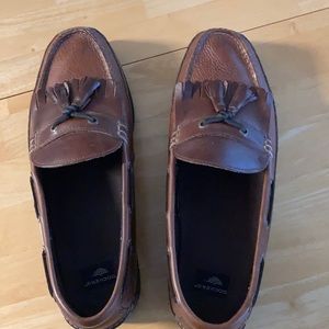 Mens brown leather dockers